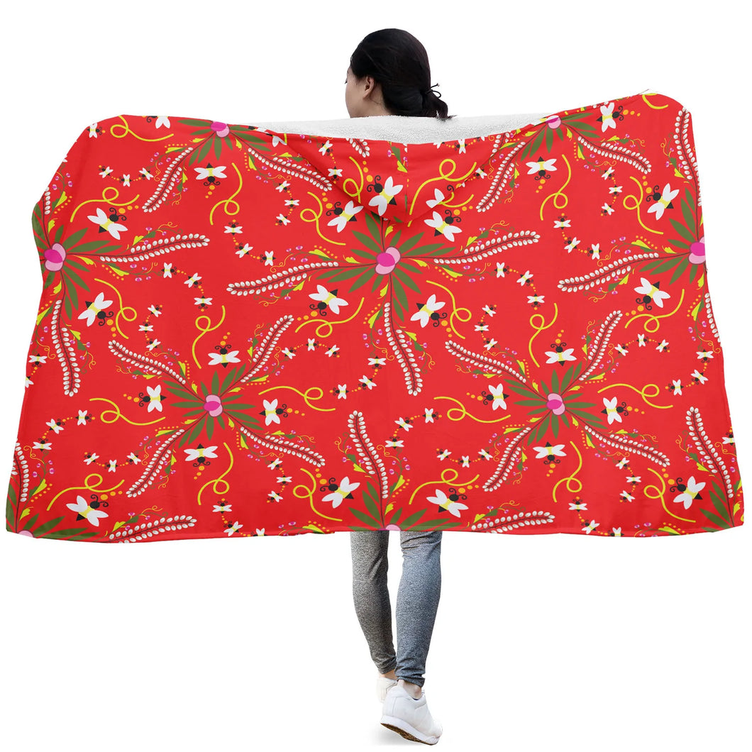 Willow Bee Cardinal Hooded Blanket