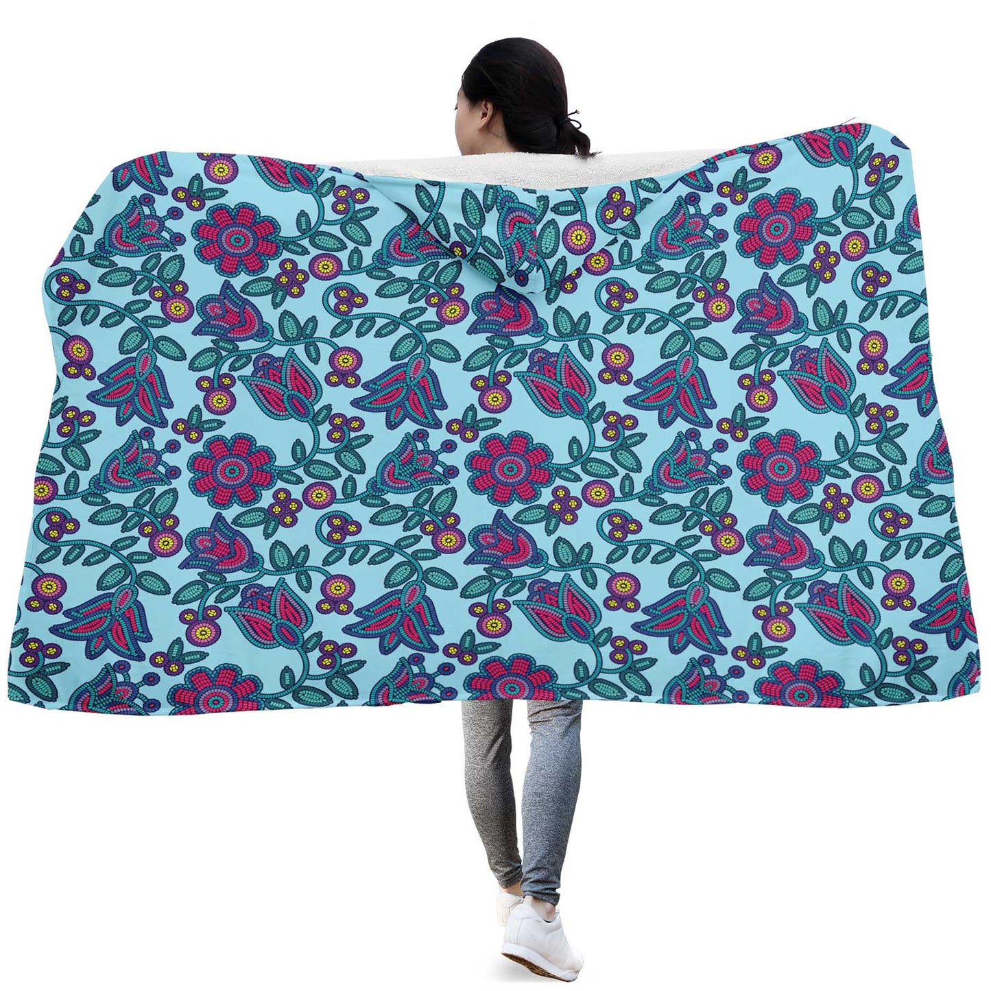 Beaded Nouveau Hooded Blanket