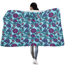 Load image into Gallery viewer, Beaded Nouveau Marine Hooded Blanket
