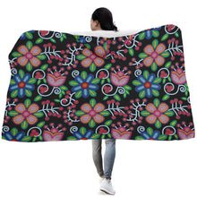 Load image into Gallery viewer, Midnight Garden Hooded Blanket

