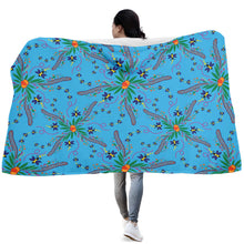 Load image into Gallery viewer, Willow Bee Sapphire Hooded Blanket
