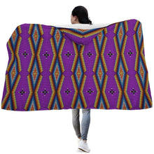 Load image into Gallery viewer, Diamond in the Bluff Purple Hooded Blanket
