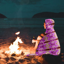 Load image into Gallery viewer, Gathering Earth Lilac Hooded Blanket
