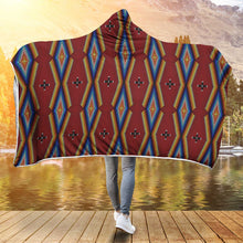 Load image into Gallery viewer, Diamond in the Bluff Red Hooded Blanket
