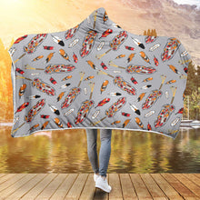 Load image into Gallery viewer, TRD - feather grey Hooded Blanket
