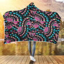 Load image into Gallery viewer, Hawk Feathers Heat Map Hooded Blanket

