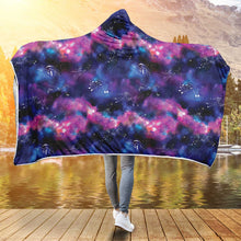 Load image into Gallery viewer, Animal Ancestors 1 Blue and Pink Hooded Blanket
