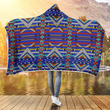 Load image into Gallery viewer, Medicine Blessing Blue Hooded Blanket
