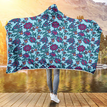 Load image into Gallery viewer, Beaded Nouveau Marine Hooded Blanket
