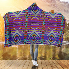Load image into Gallery viewer, Medicine Blessing Purple Hooded Blanket
