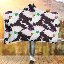 Load image into Gallery viewer, Eagle Feather Fans Hooded Blanket
