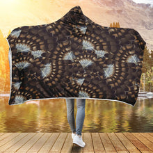 Load image into Gallery viewer, Hawk Feathers Hooded Blanket
