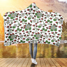 Load image into Gallery viewer, Strawberry Dreams White Hooded Blanket
