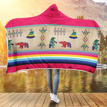 Load image into Gallery viewer, Bear Ledger Berry Hooded Blanket
