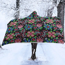 Load image into Gallery viewer, Midnight Garden Hooded Blanket
