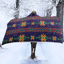 Load image into Gallery viewer, Dreams of Ancestors Indigo Hooded Blanket
