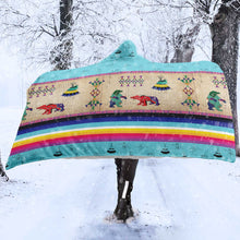 Load image into Gallery viewer, Bear Ledger Sky Hooded Blanket
