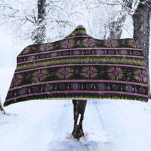 Load image into Gallery viewer, Evening Feather Wheel Hooded Blanket
