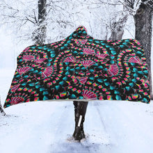 Load image into Gallery viewer, Hawk Feathers Heat Map Hooded Blanket
