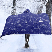Load image into Gallery viewer, Ledger Dabbles Blue Hooded Blanket
