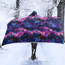 Load image into Gallery viewer, Animal Ancestors 1 Blue and Pink Hooded Blanket
