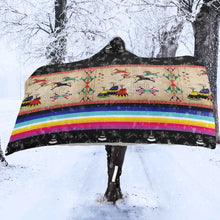 Load image into Gallery viewer, Horses Running Black Sky Hooded Blanket
