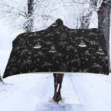 Load image into Gallery viewer, Ledger Dabbles Black Hooded Blanket
