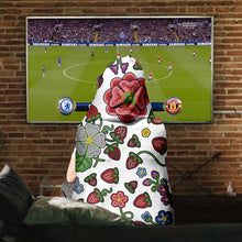 Load image into Gallery viewer, Berry Pop White Hooded Blanket
