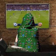 Load image into Gallery viewer, Dakota Damask Green Hooded Blanket
