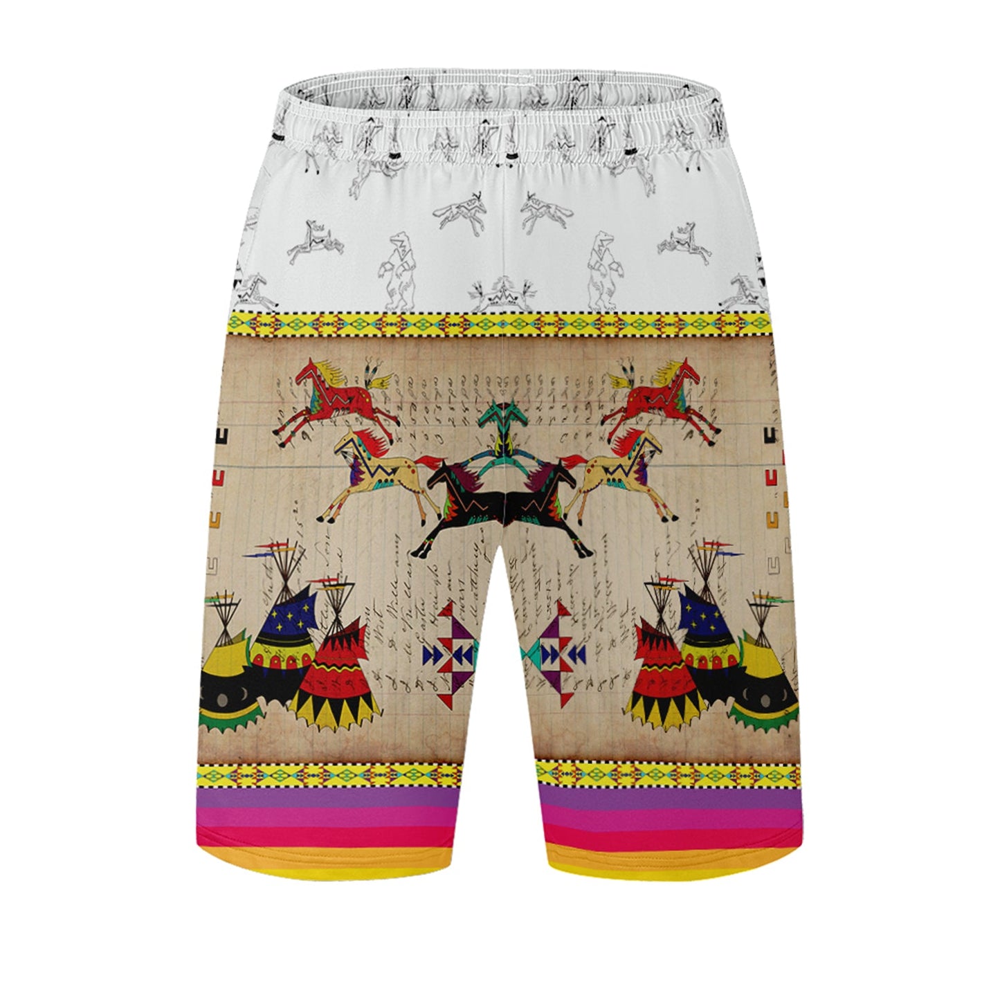 Horses Running Athletic Shorts