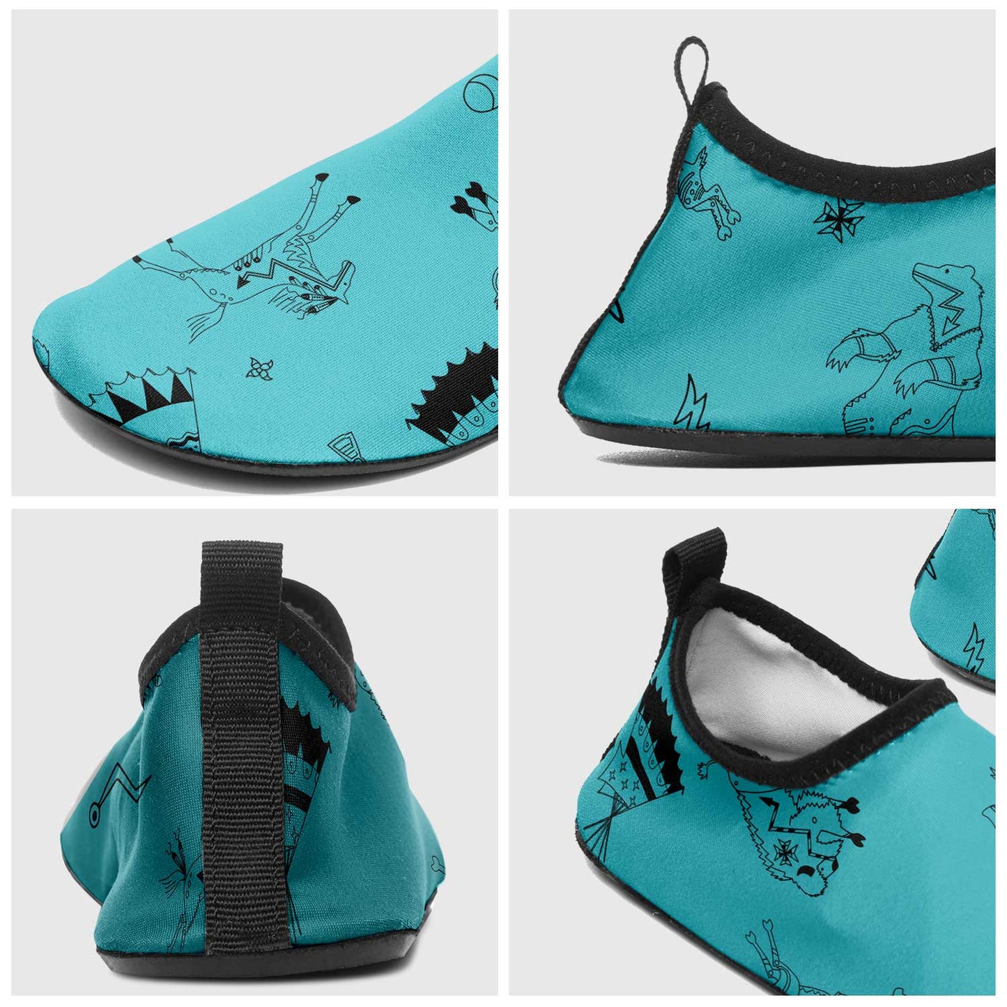 Ledger Dabbles Turquoise Kids Sockamoccs