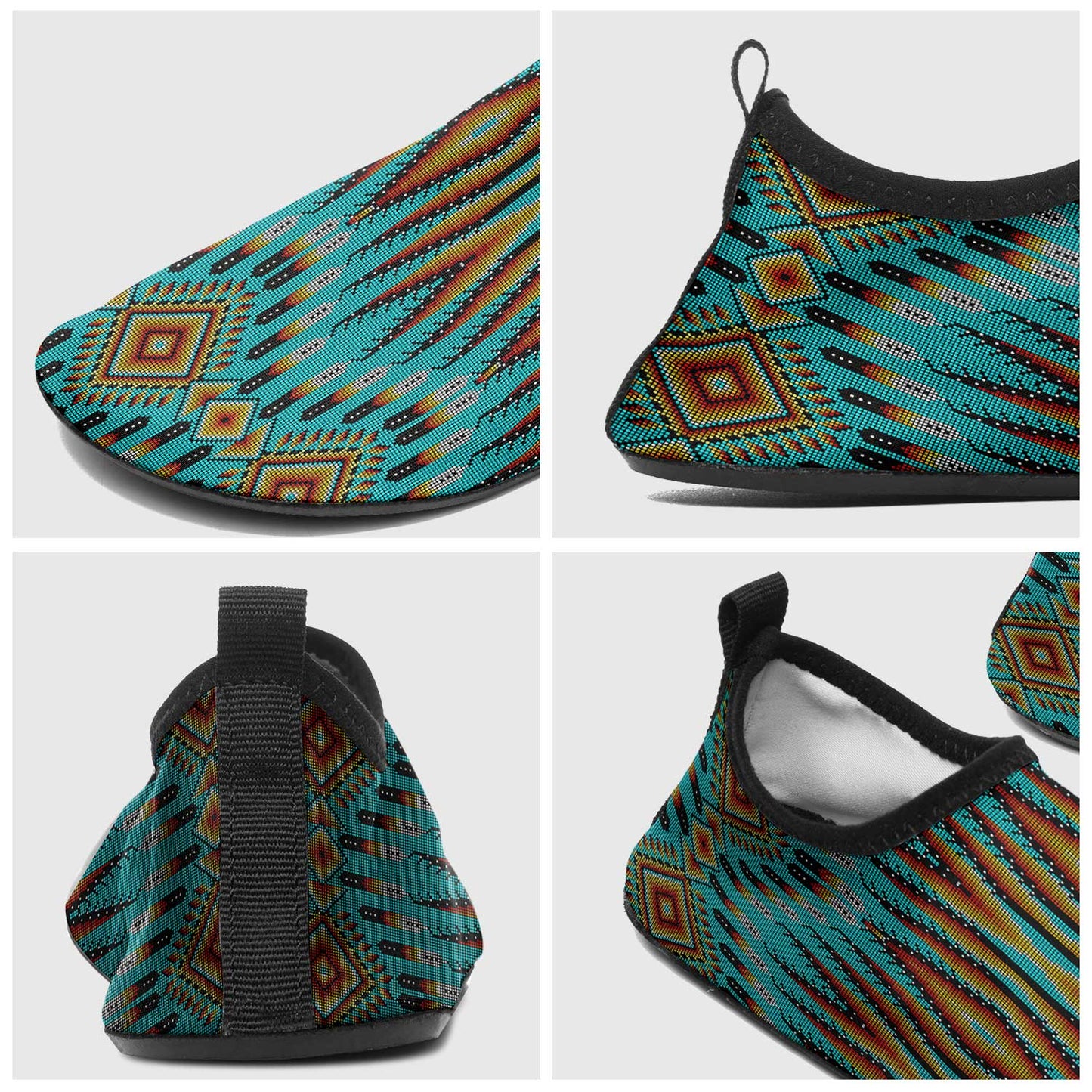 Fire Feather Turquoise Kid's Sockamoccs