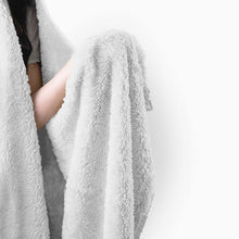 Load image into Gallery viewer, Dakota Damask Black Hooded Blanket
