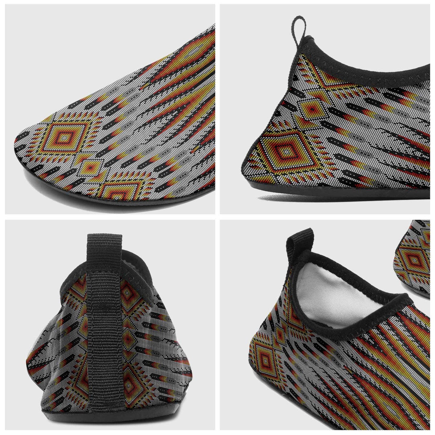 Fire Feather White Kid's Sockamoccs