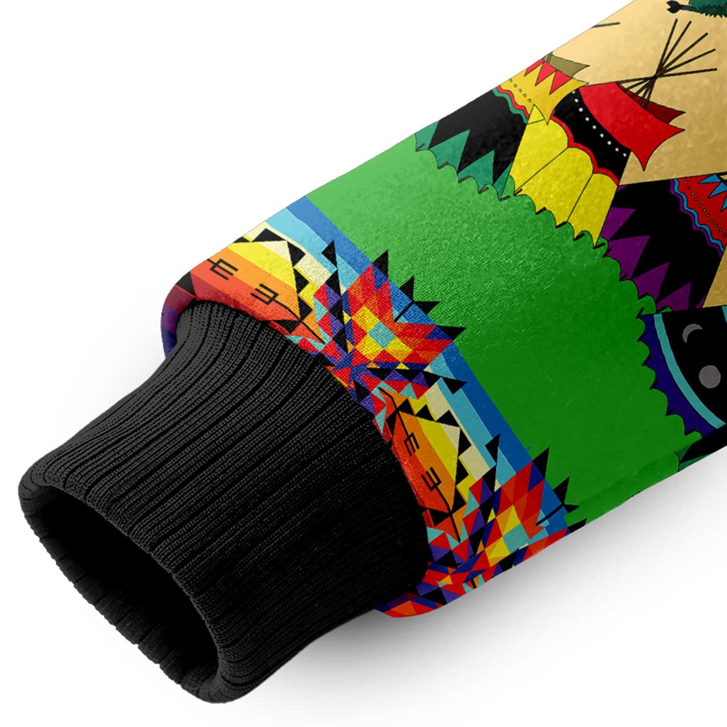 Horses and Buffalo Ledger Blue Sherpa Hoodie