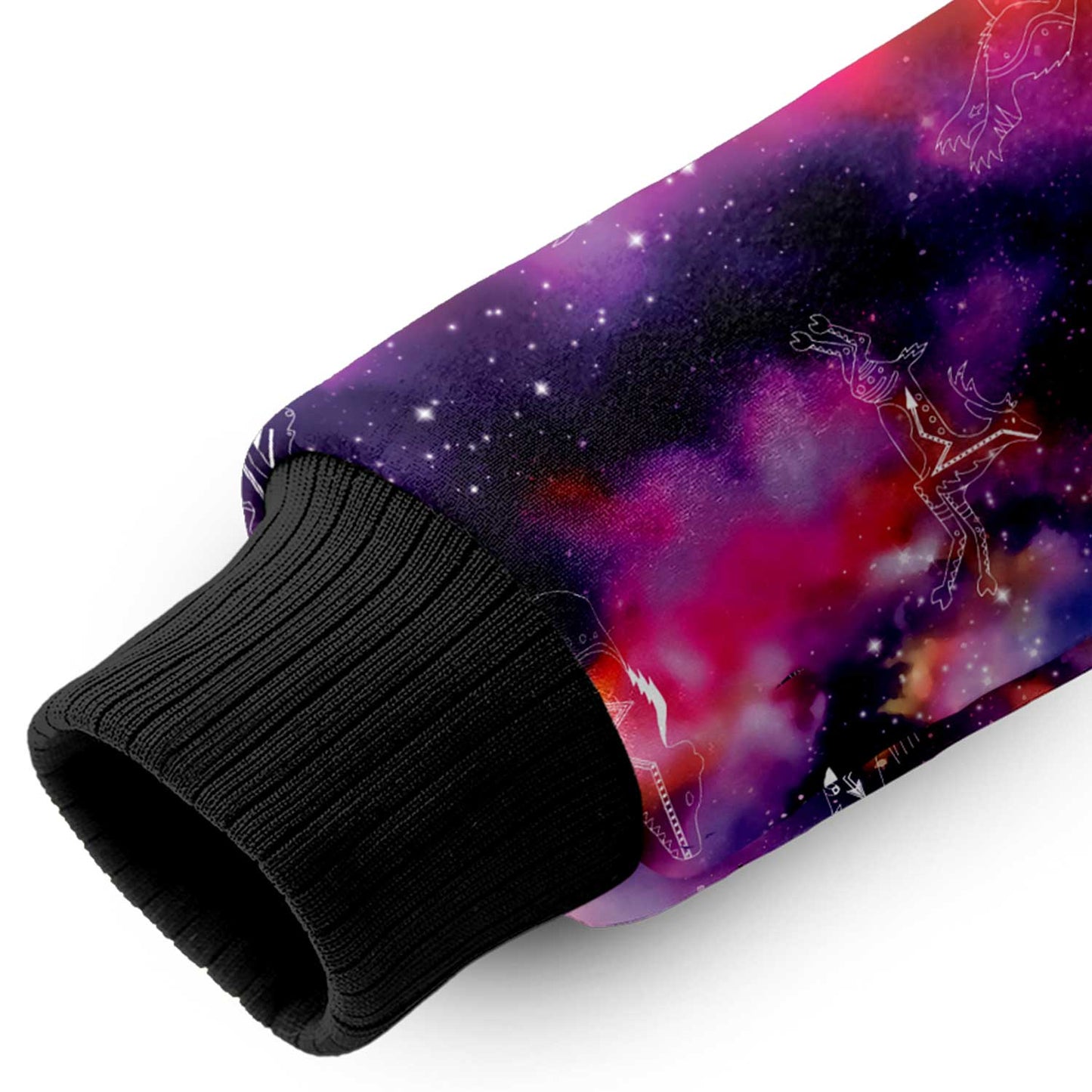 Animal Ancestors 9 Cosmic Swirl Purple and Red Sherpa Hoodie