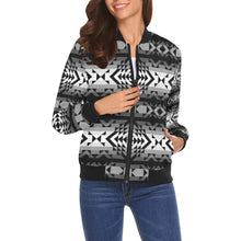 Load image into Gallery viewer, Black Rose Shadow Bomber Jacket for Women

