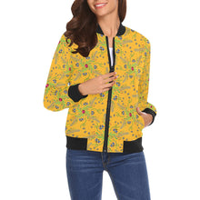 Load image into Gallery viewer, Willow Bee Sunshine Bomber Jacket for Women
