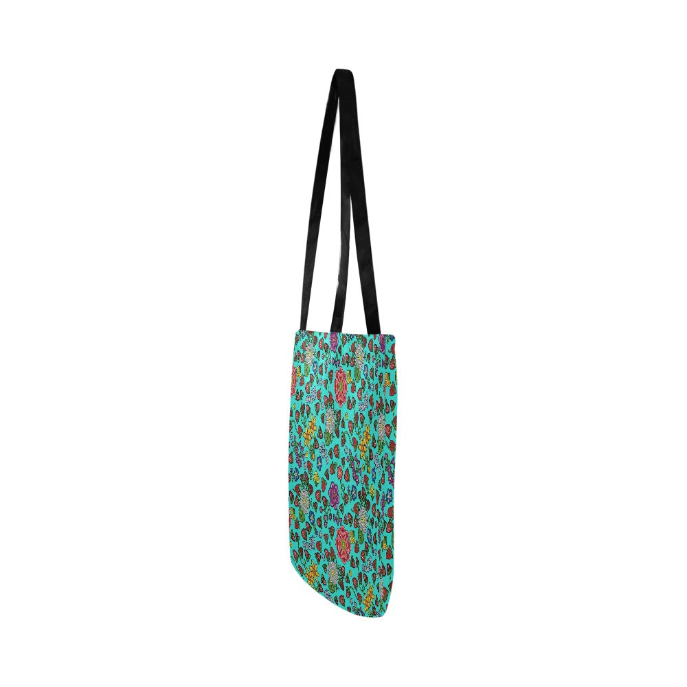 Berry Pop Turquoise Reusable Shopping Bag