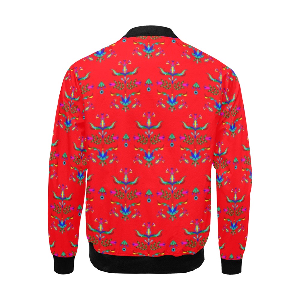 Dakota Damask Red Bomber Jacket for Men