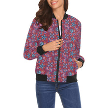 Load image into Gallery viewer, Cardinal Garden Bomber Jacket for Women
