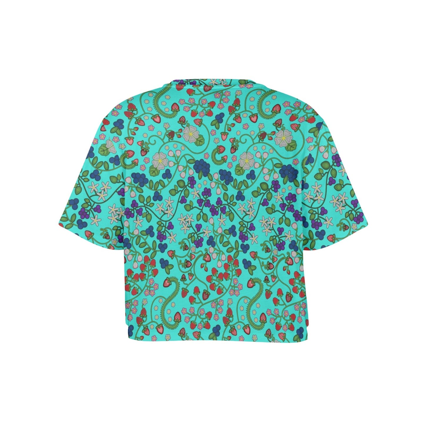 Grandmother Stories Turquoise Crop Top