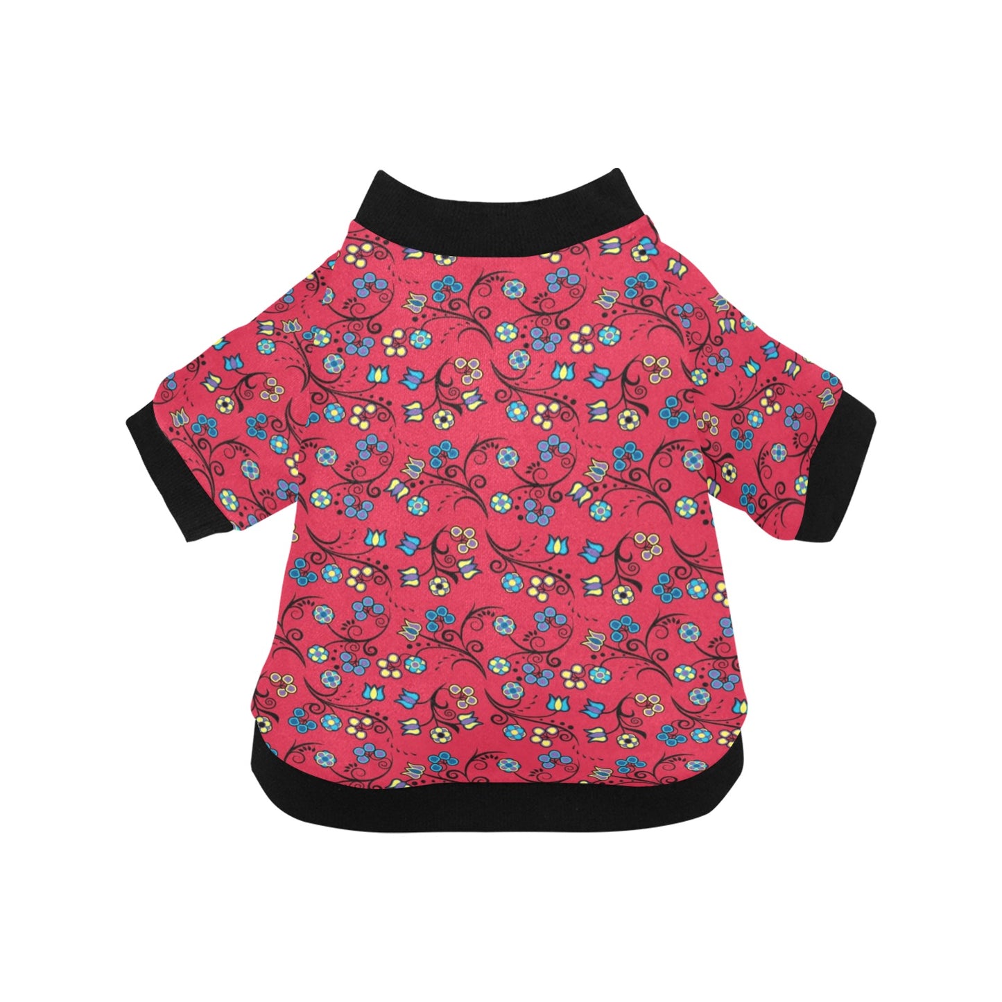Blue Trio Cardinal Pet Dog Round Neck Shirt