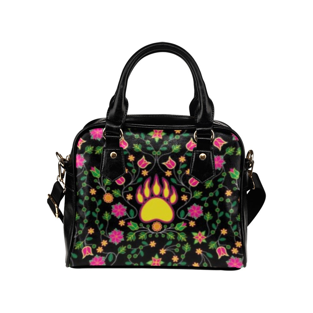 Floral Bearpaw Pink and Yellow Shoulder Handbag