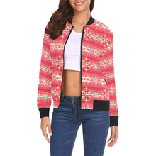 Load image into Gallery viewer, Red Pink Star Bomber Jacket for Women
