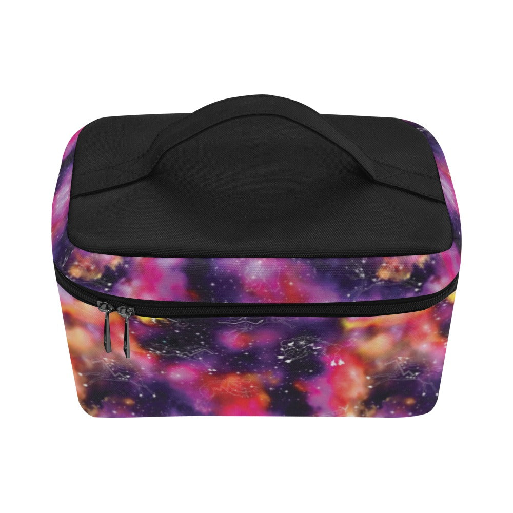 Animal Ancestors 9 Cosmic Swirl Purple and Red Cosmetic Bag