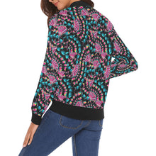 Load image into Gallery viewer, Hawk Feathers Heat Map Bomber Jacket for Women
