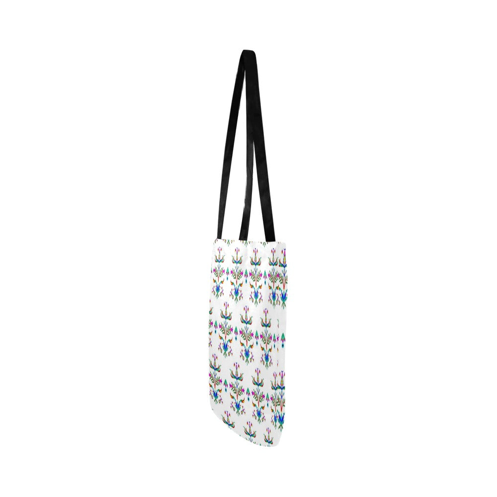 Dakota Damask White Reusable Shopping Bag