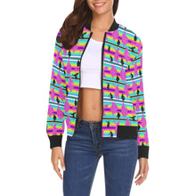 Load image into Gallery viewer, Dancers Sunset Contest Bomber Jacket for Women
