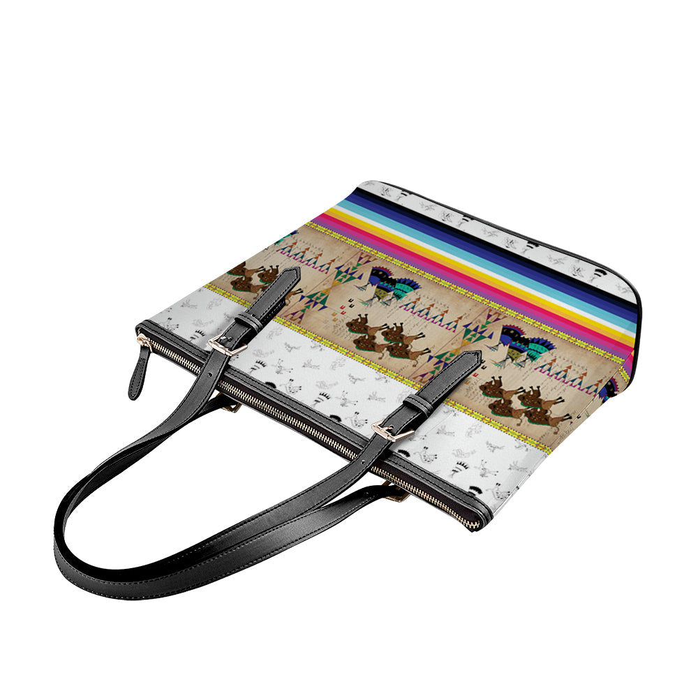 Buffalos Running White Clay Tote